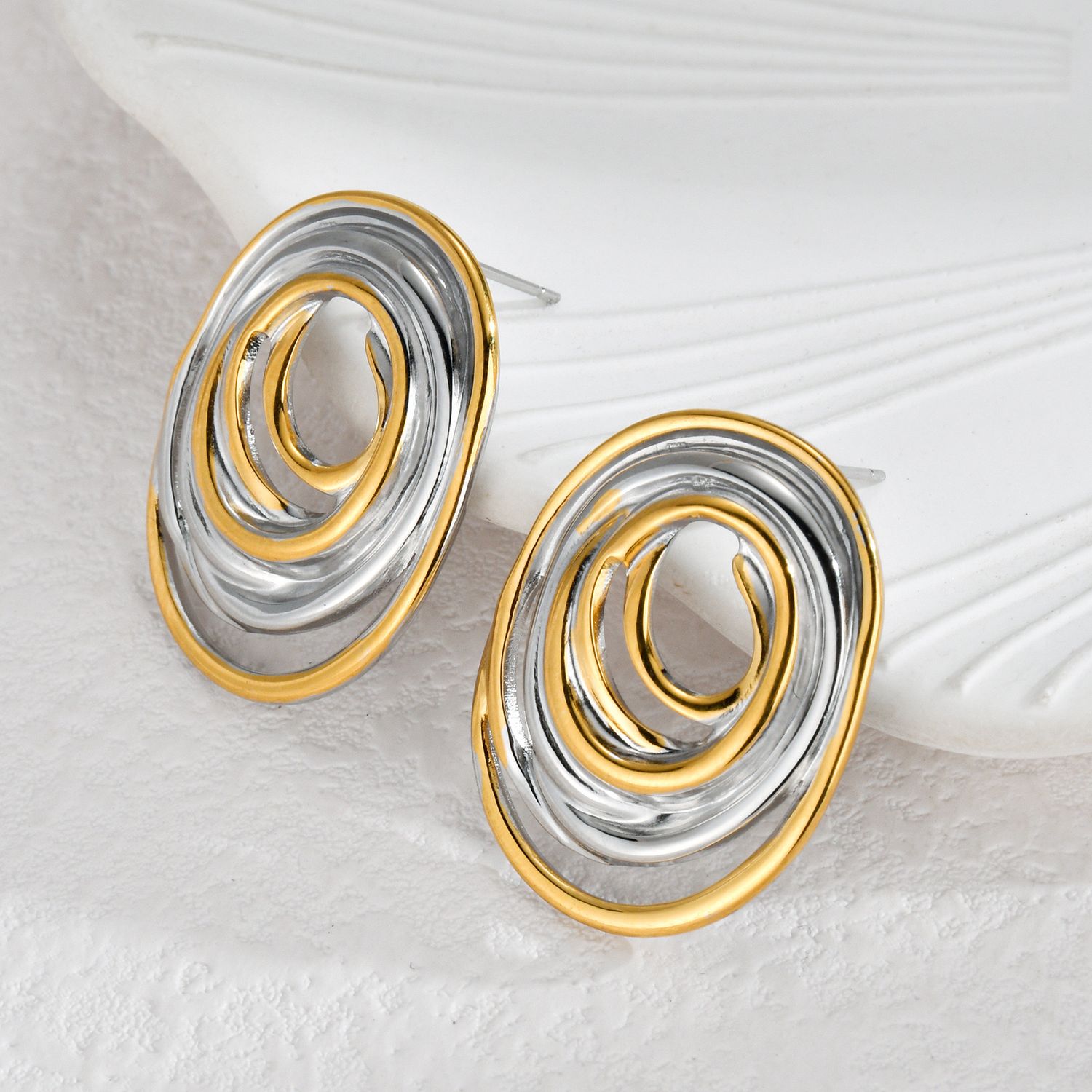 gold-silver earrings