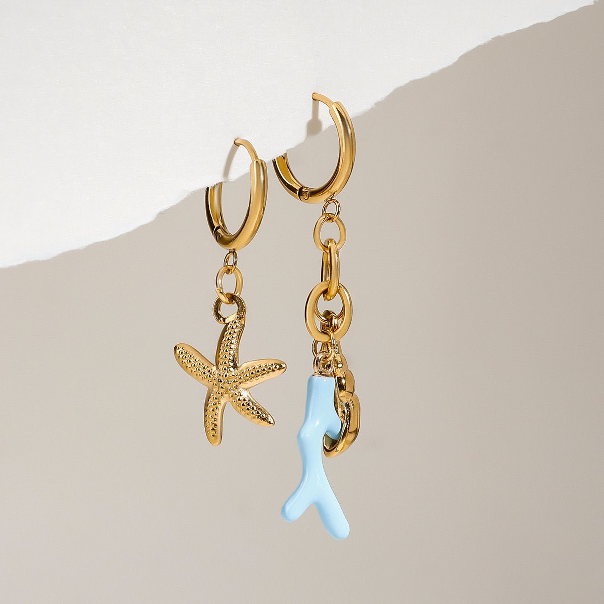 summer gold earrings