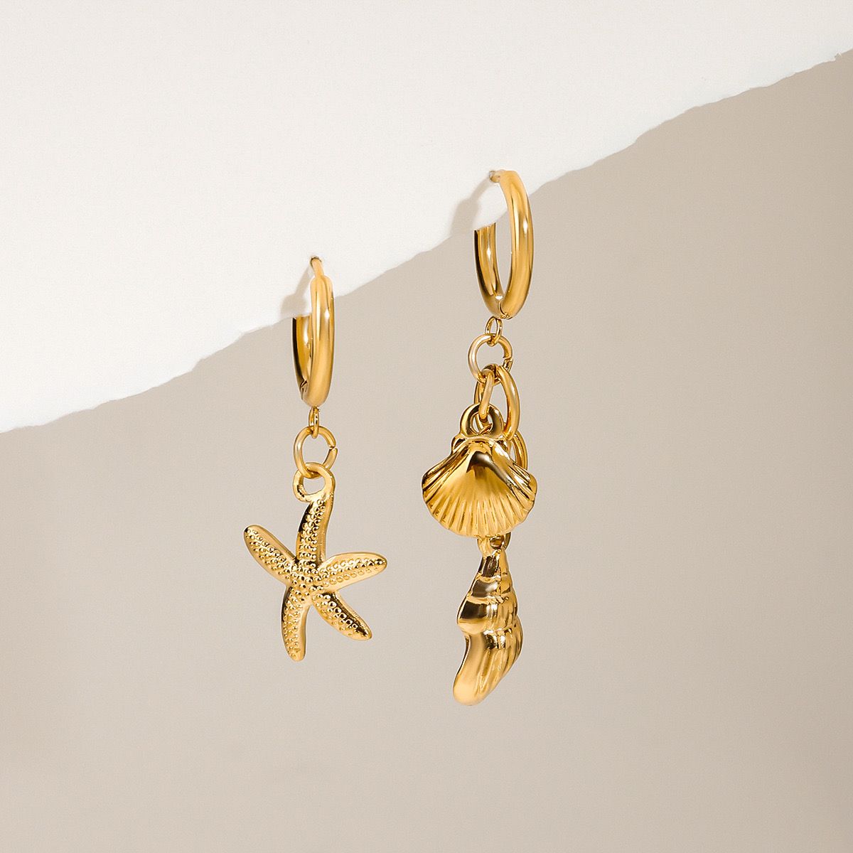 summer gold earrings