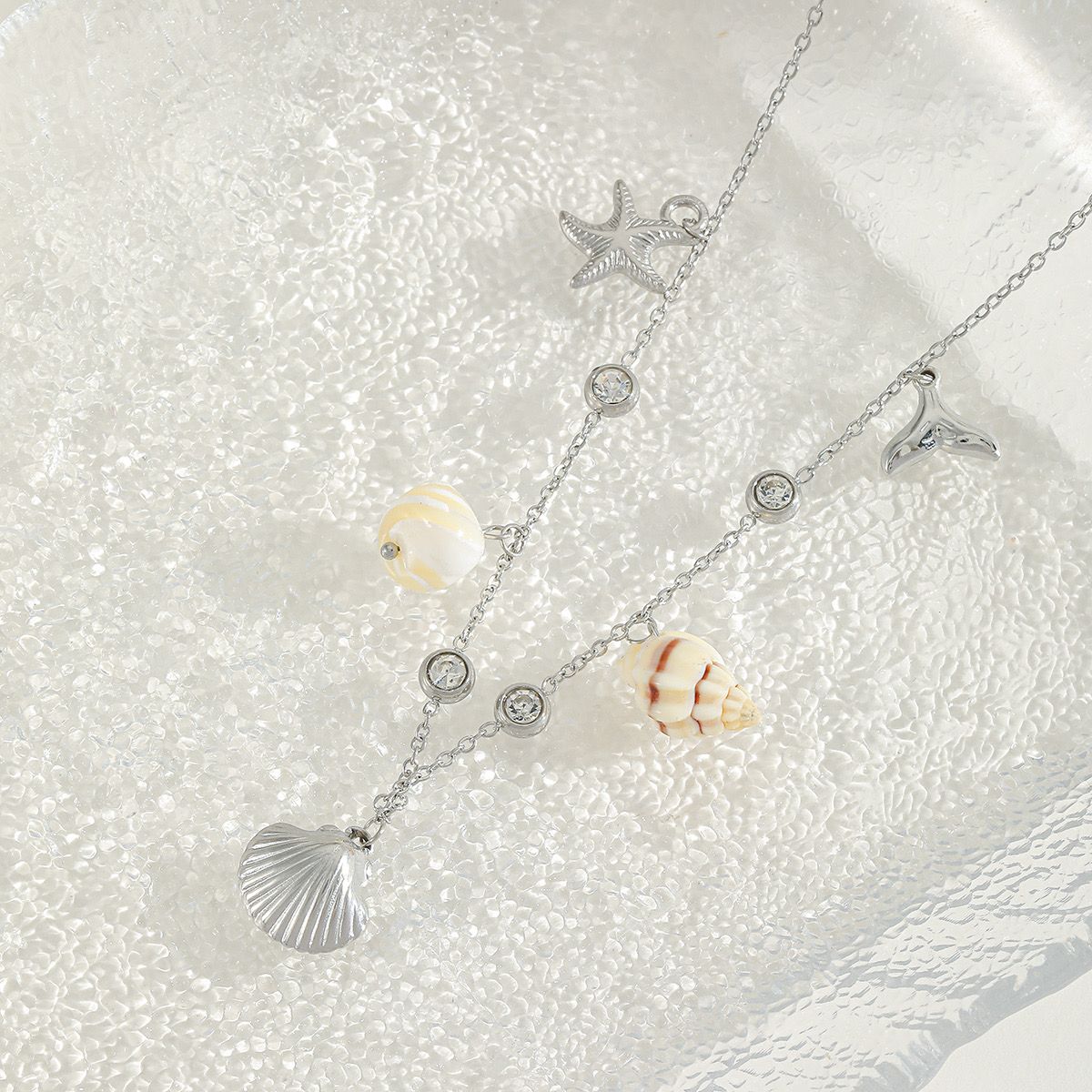 summer silver necklace