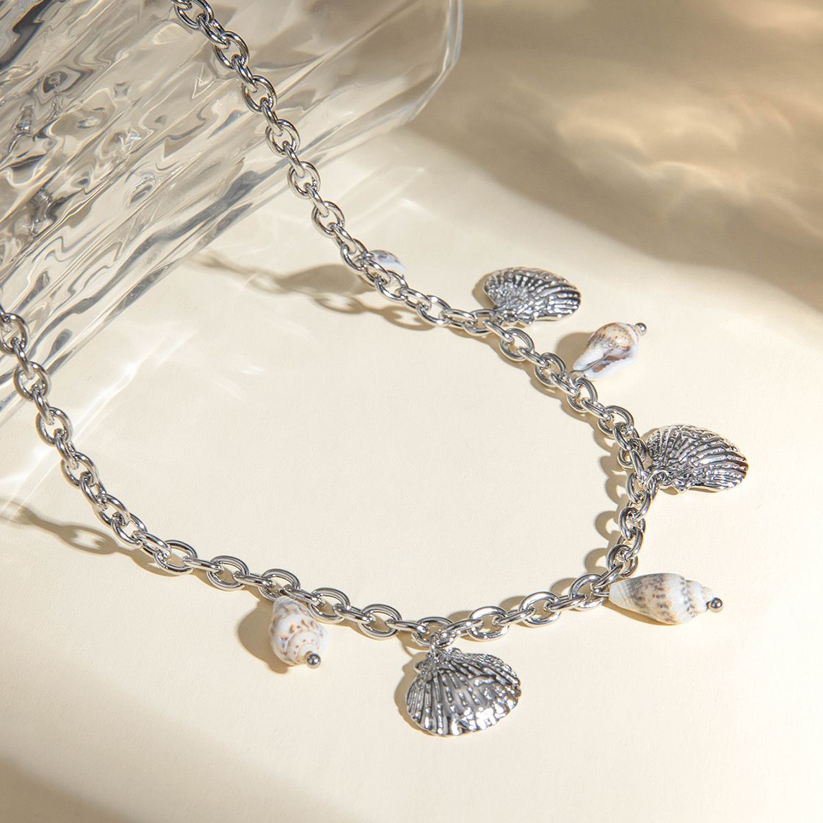 Summer silver necklace