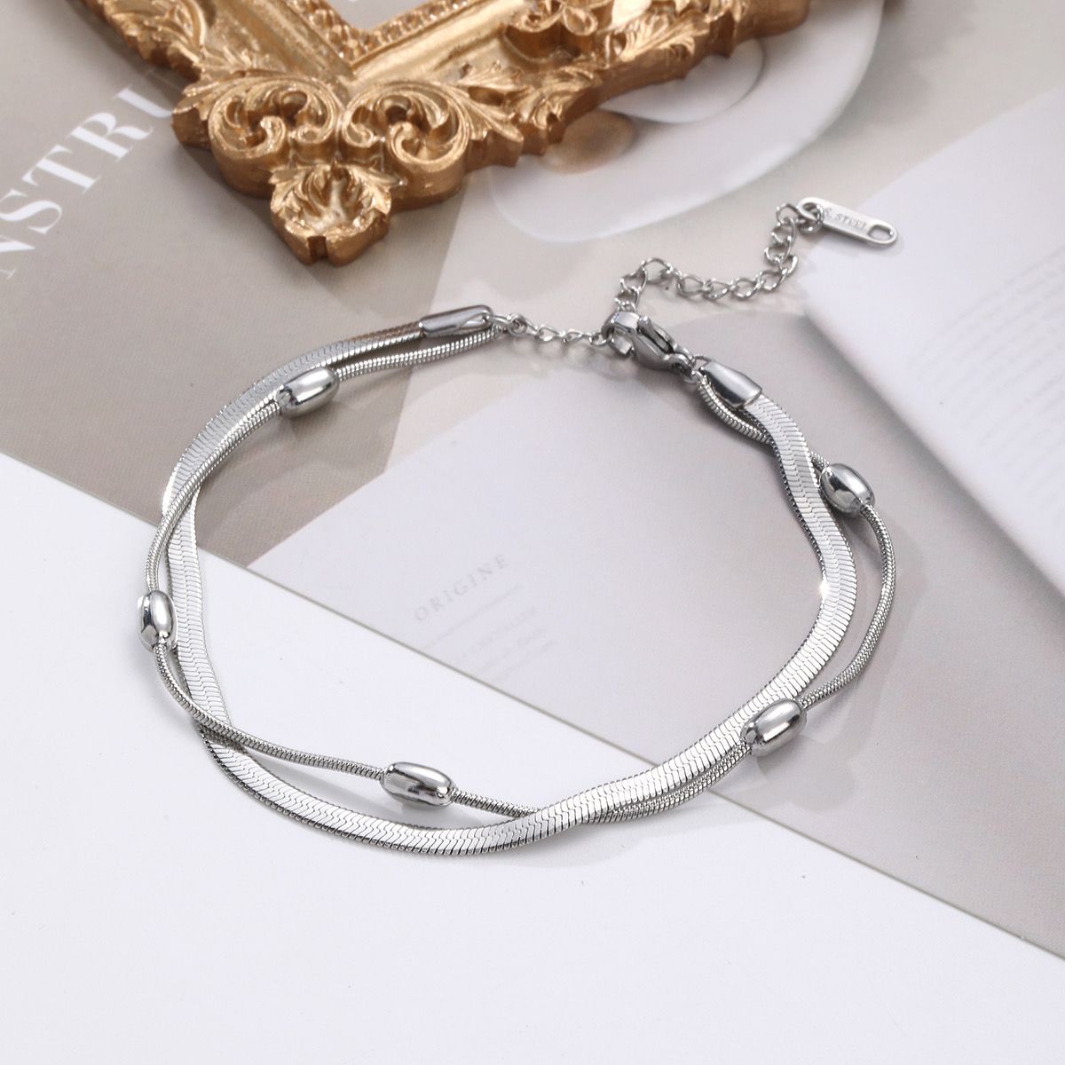 silver anklet