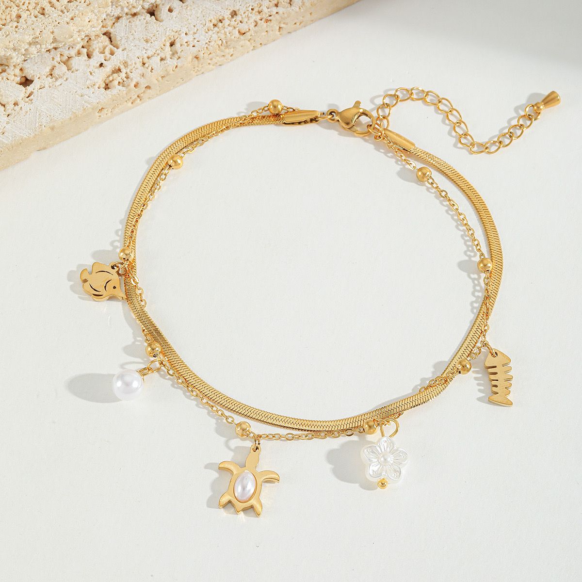 summer gold anklet
