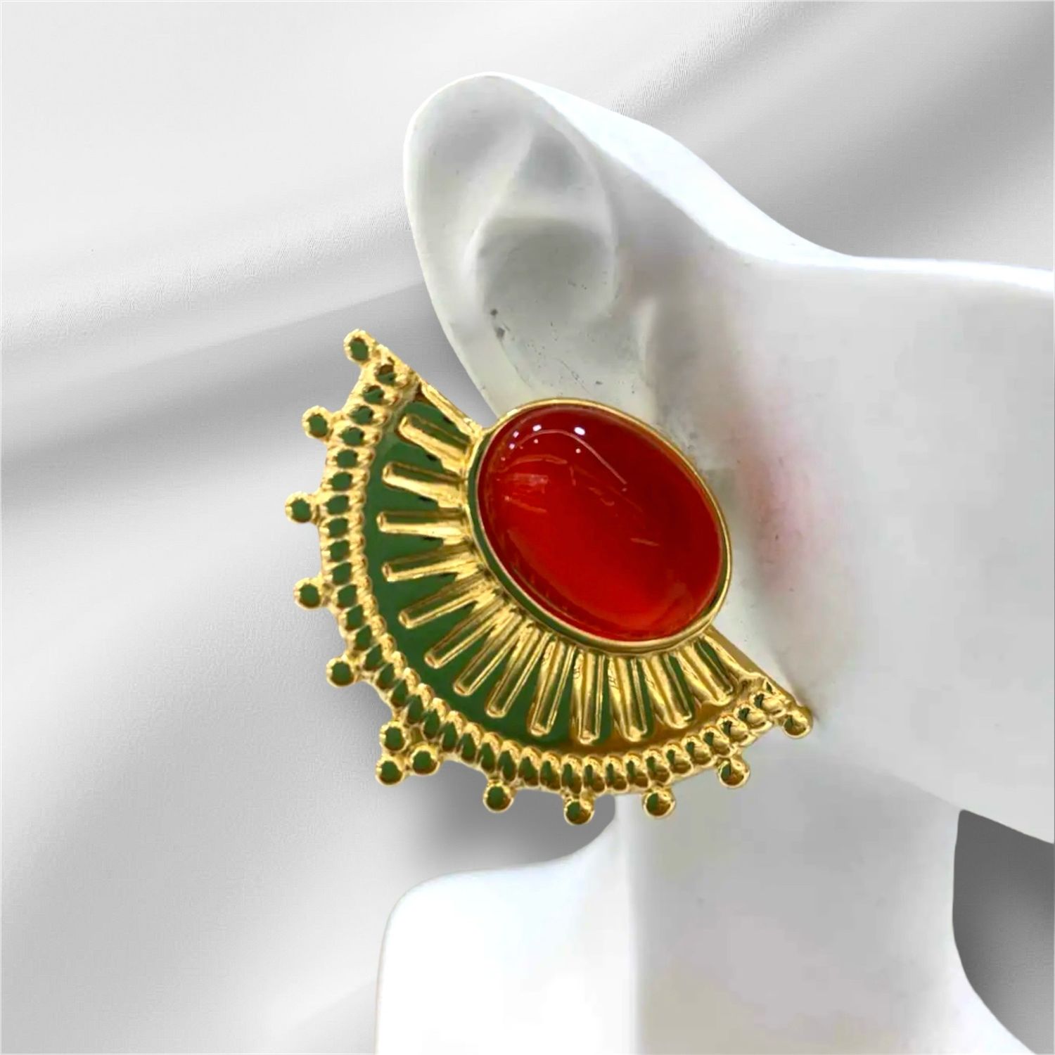 Boho gold earrings
