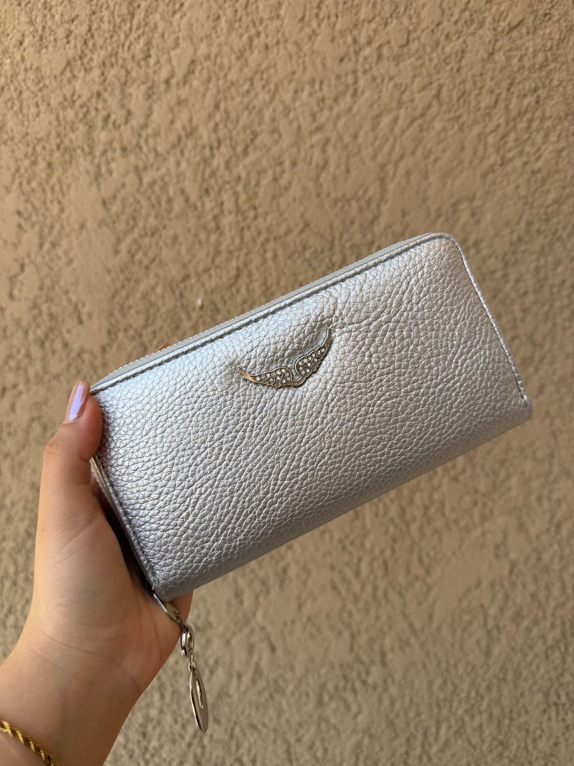 Zadig big silver wallet
