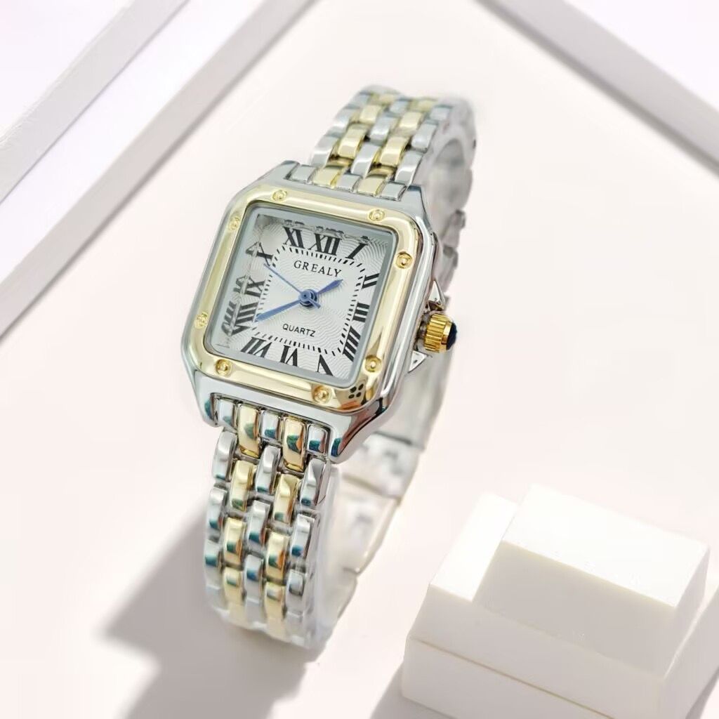 Old money fashion silver&amp;gold watch