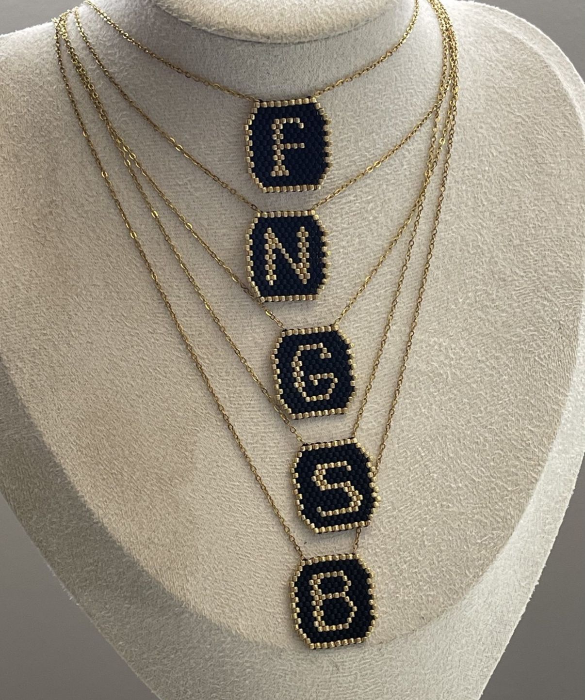 Gold letters