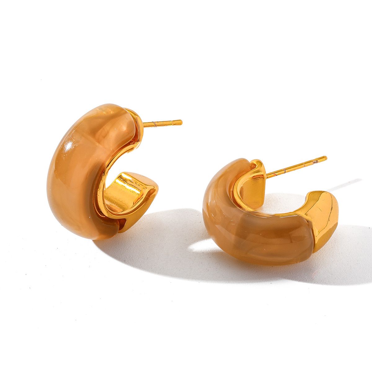 Gold earrings
