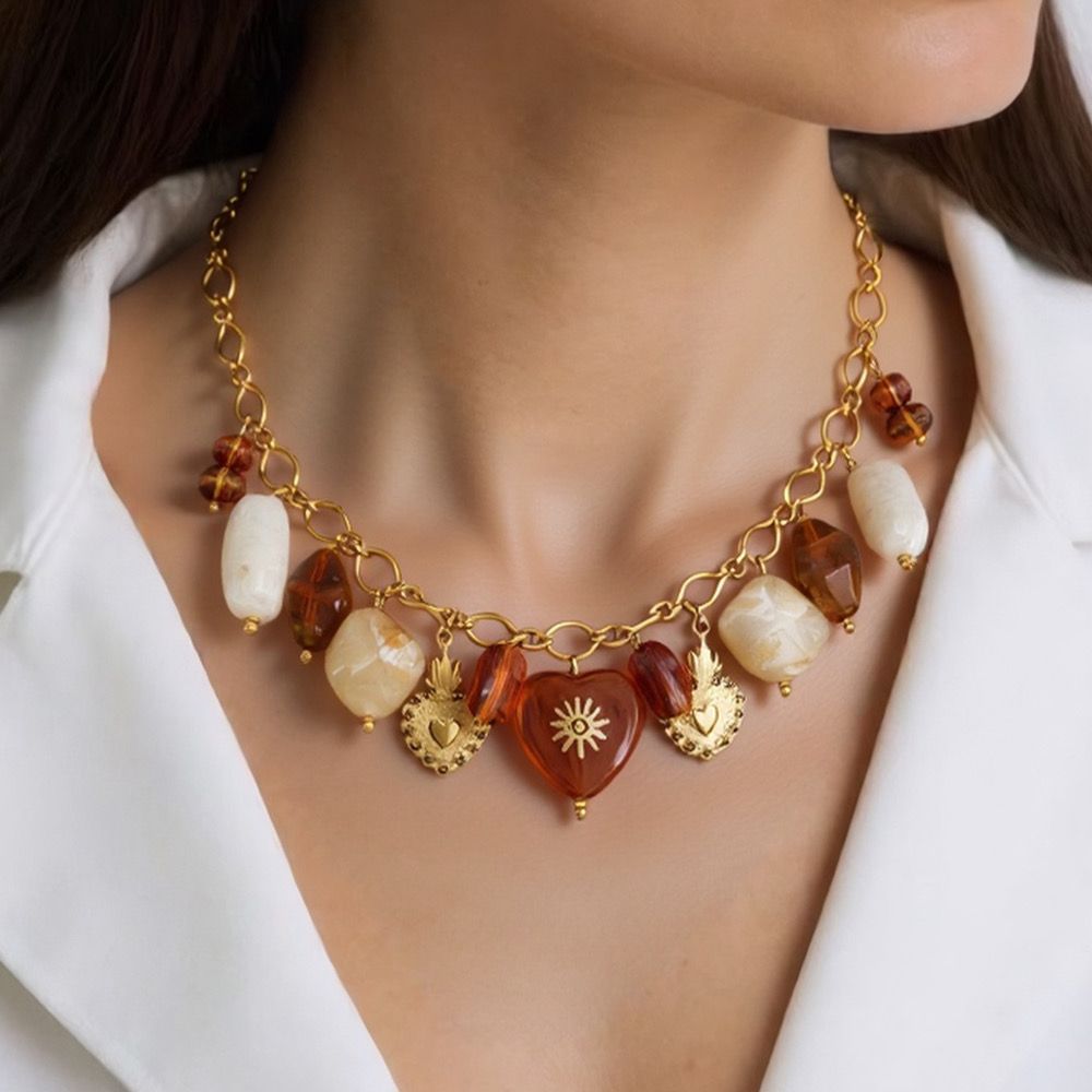 Charm gold necklace