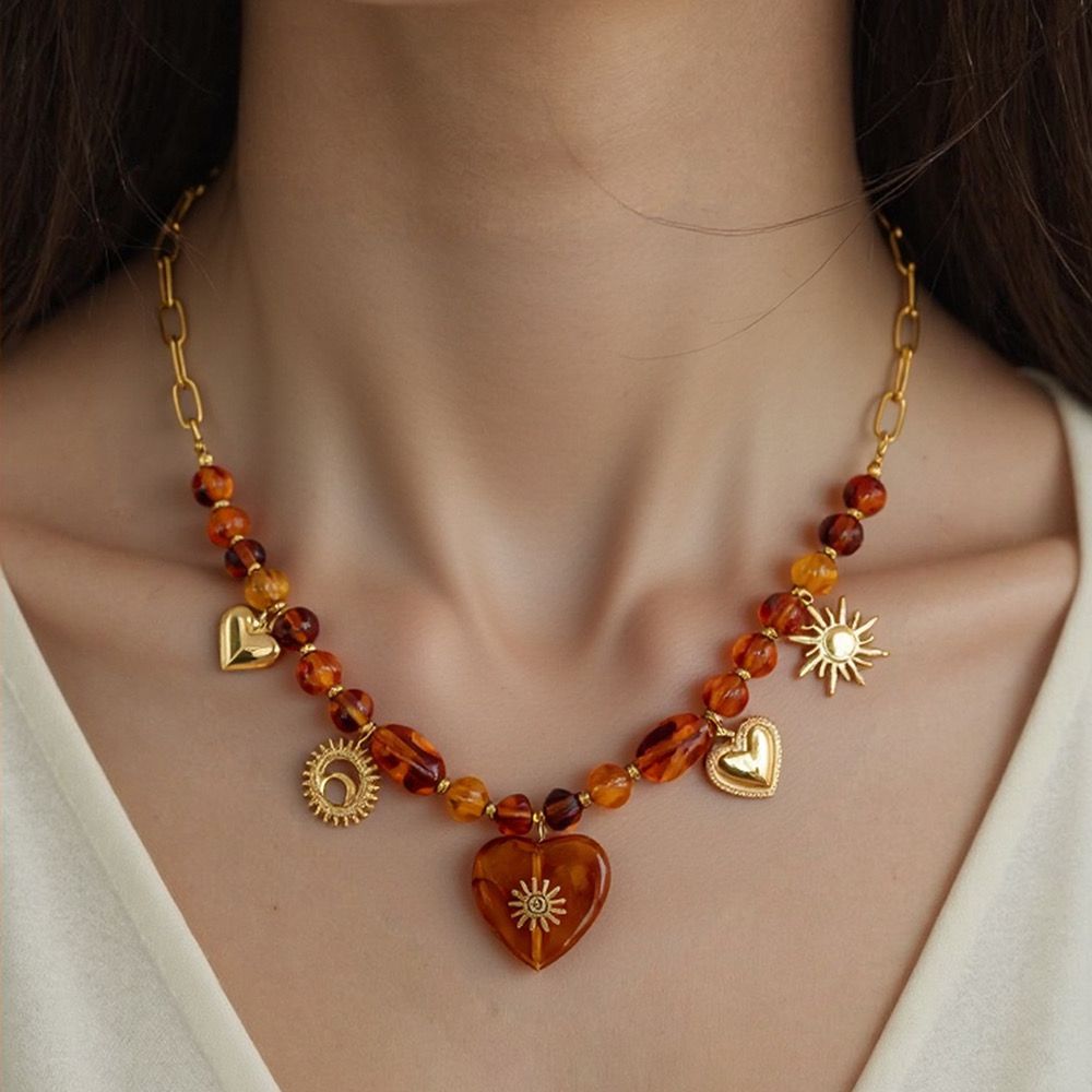 Charm gold necklace