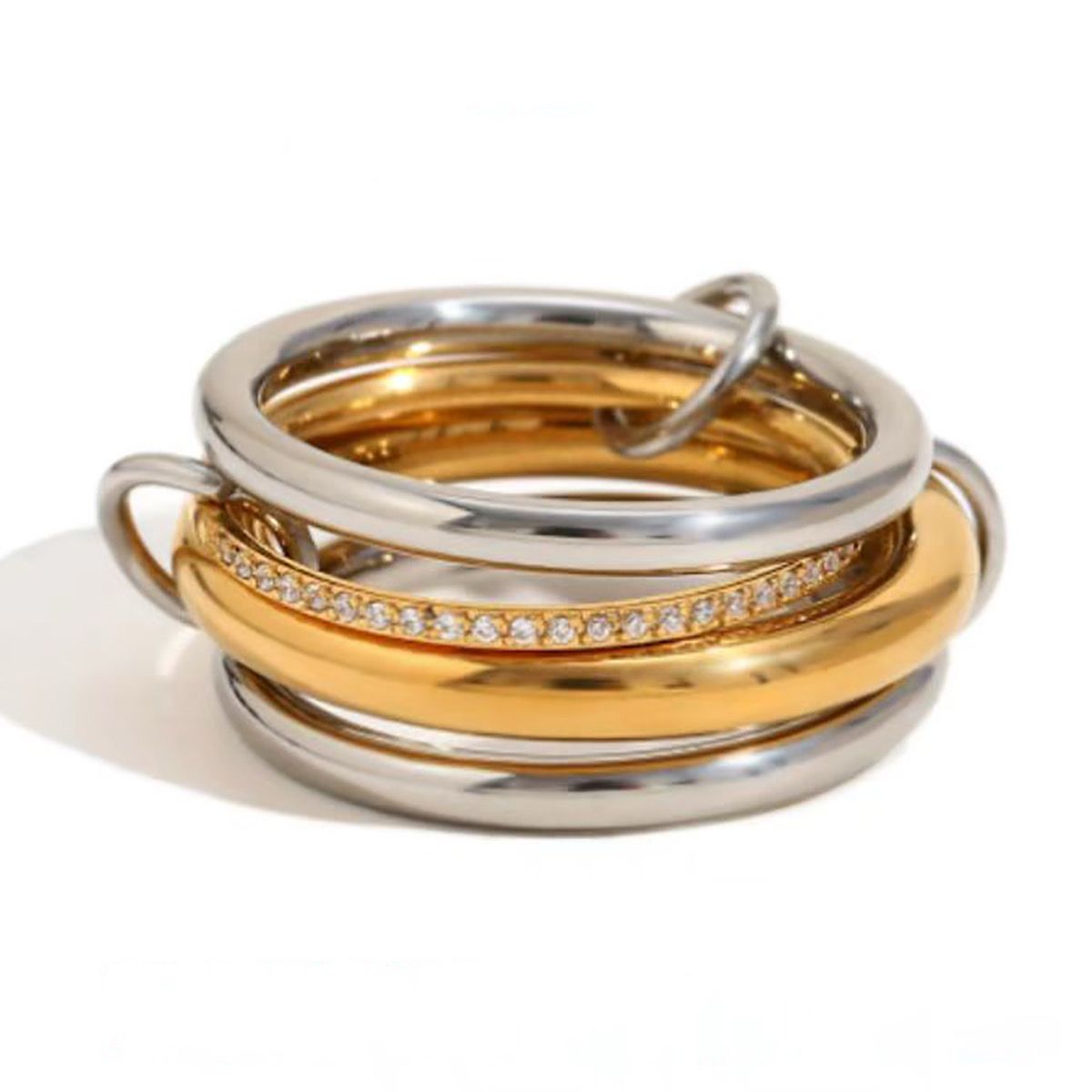 Classy silver &amp; gold ring