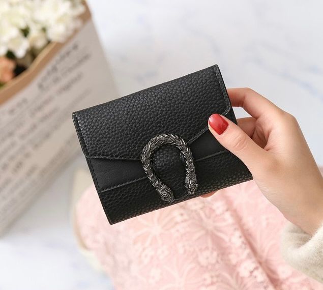 Snake black wallet