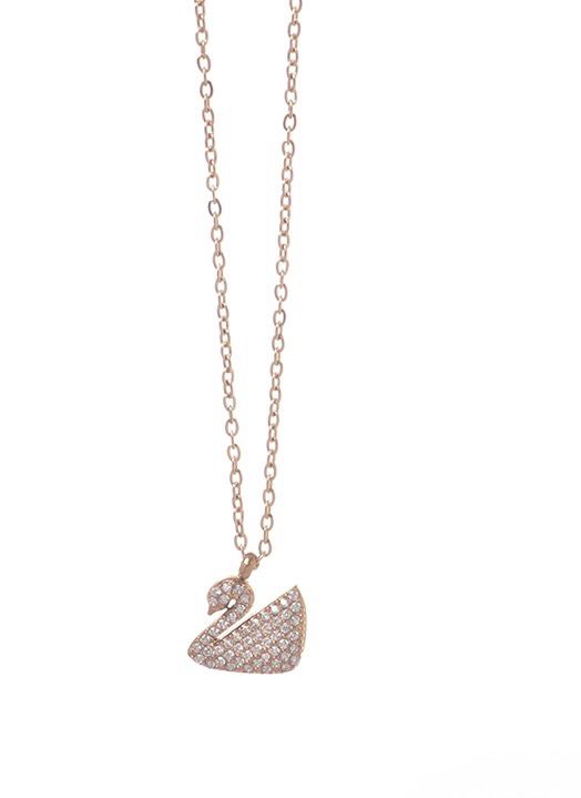 swan gold necklace