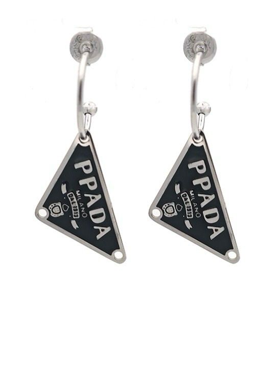 Prada silver earrings