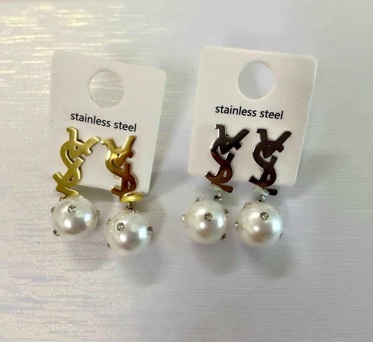 YSL earrings with pearl