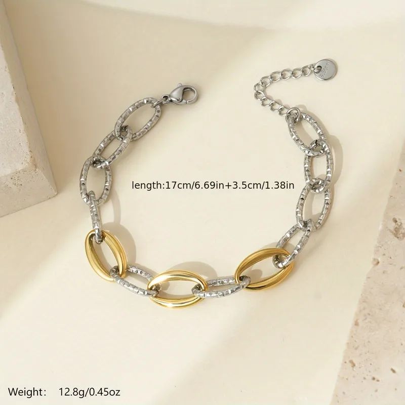 gold and silver bracelet
