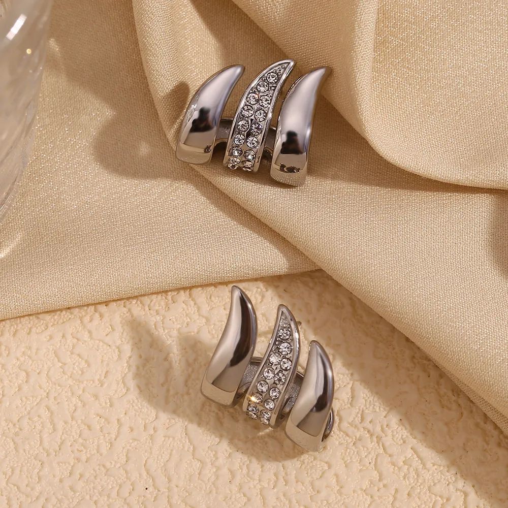 silver wing earrings