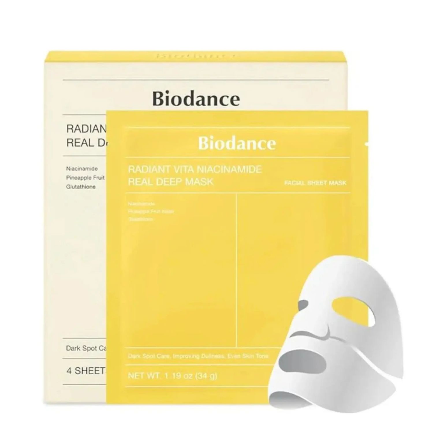 Biodance – Radiant Vita Niacinamide Real Deep Mask 1pc