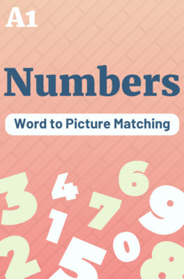 Word to Picture Matching Game: Numbers