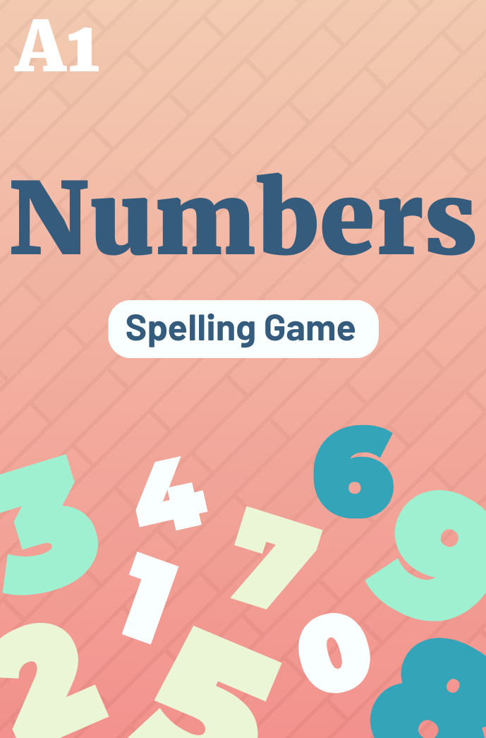 Spelling game: Numbers