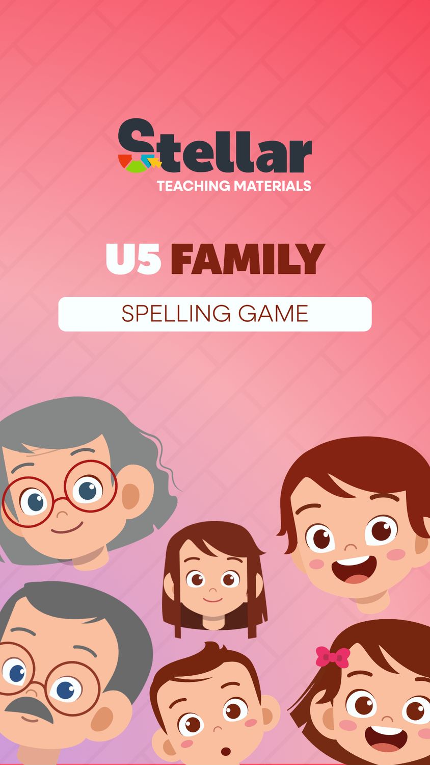 Spelling game: Family