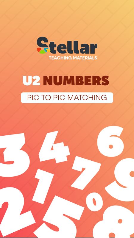 Picture to Picture Matching Game: Numbers