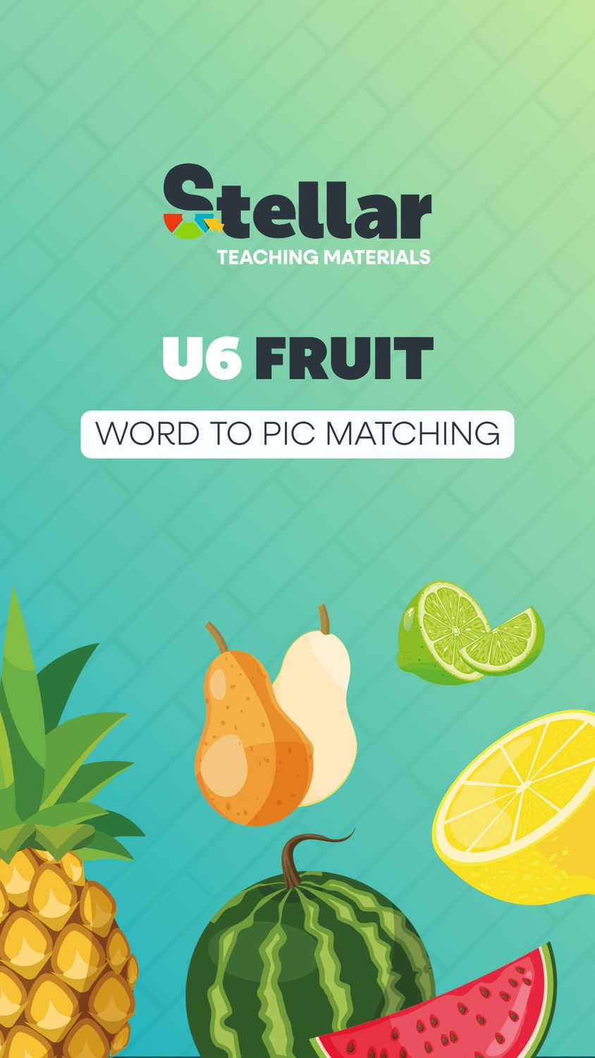 Word to Picture Matching Game: Fruit