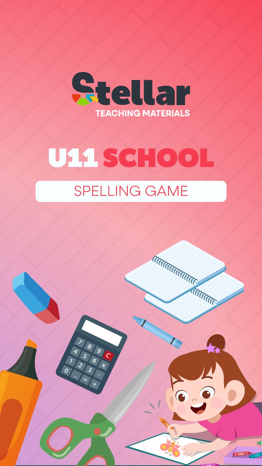 Spelling Game: School Objects