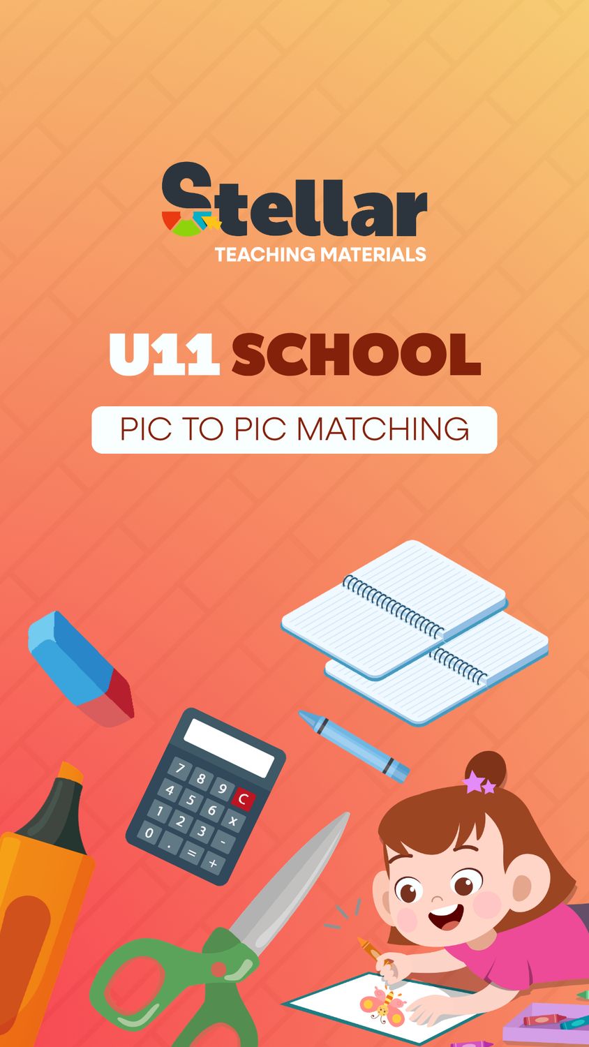 Picture to Picture Matching Game: School