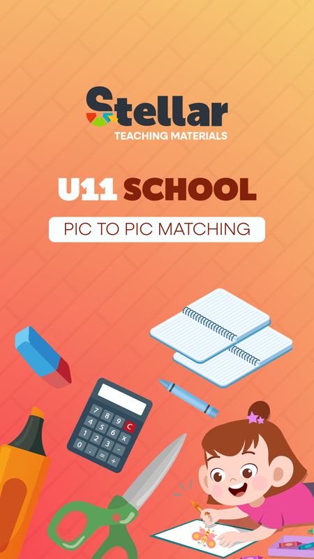 Picture to Picture Matching Game: School