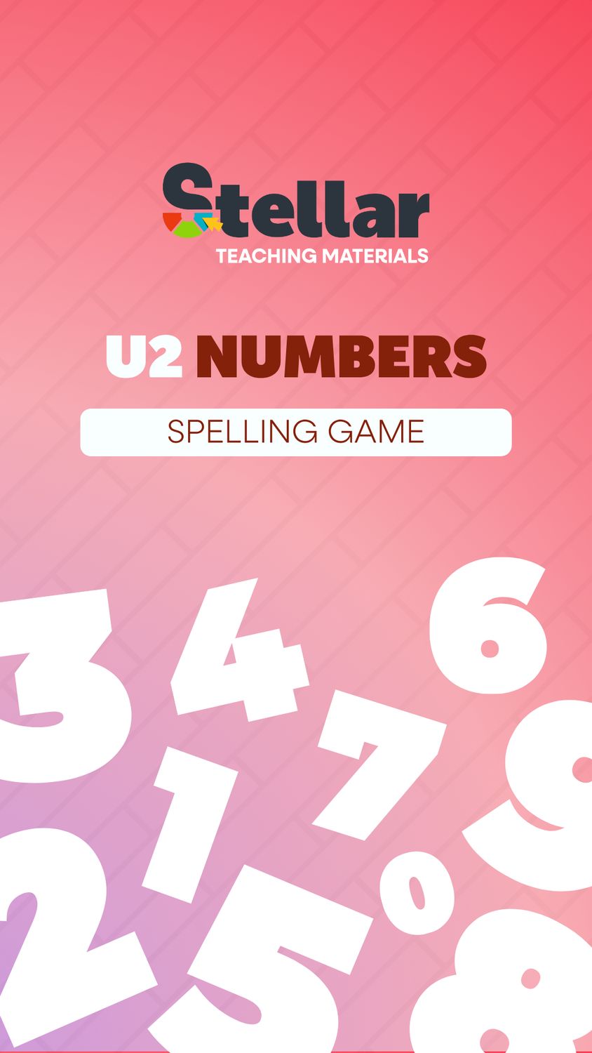 Spelling game: Numbers