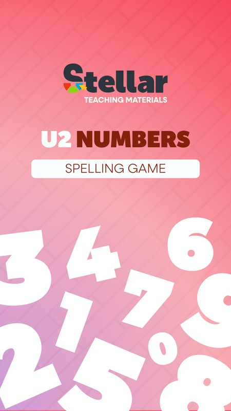 Spelling game: Numbers