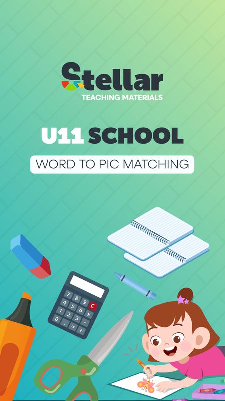 Word to Picture Matching Game: School