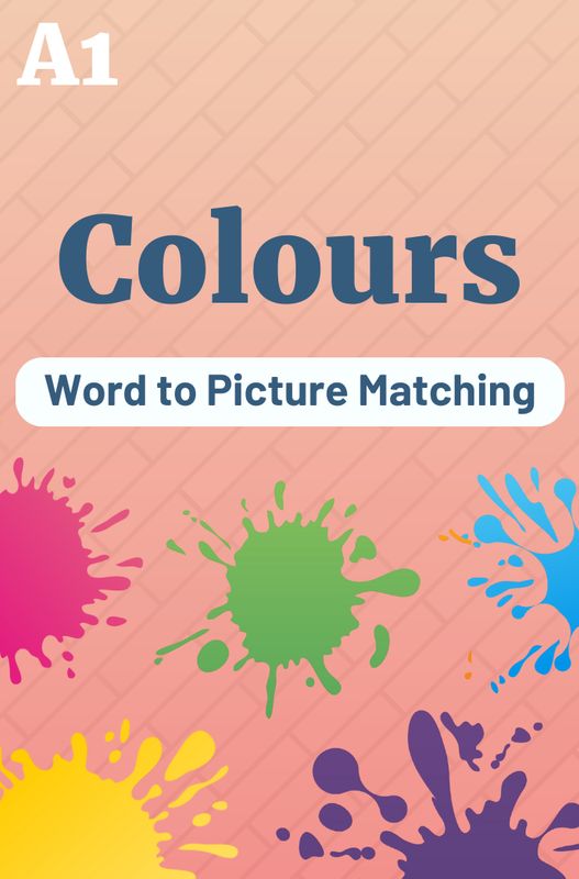 Word to Picture Matching Game: Colours