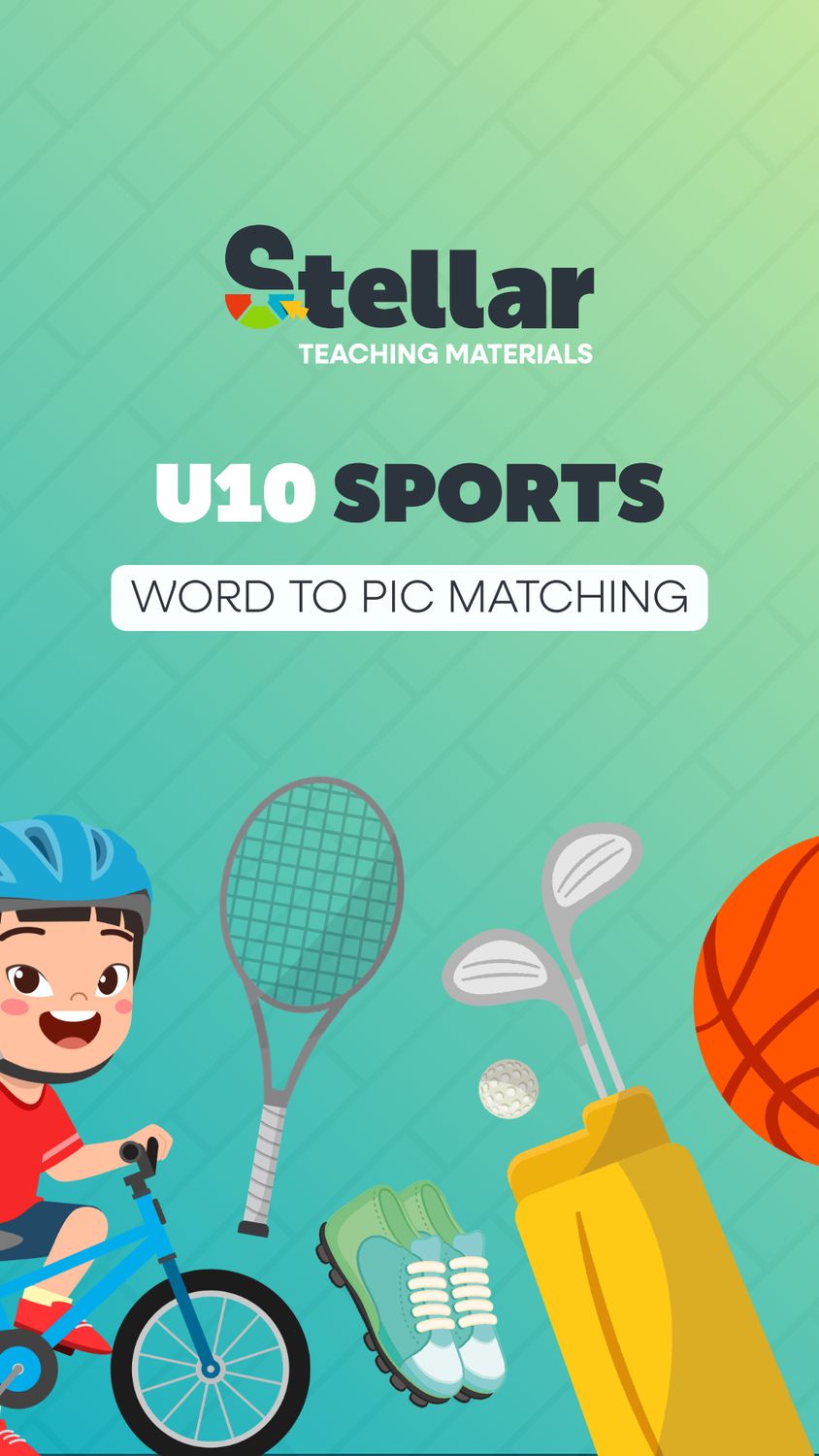 Word to Picture Matching Game: Sports