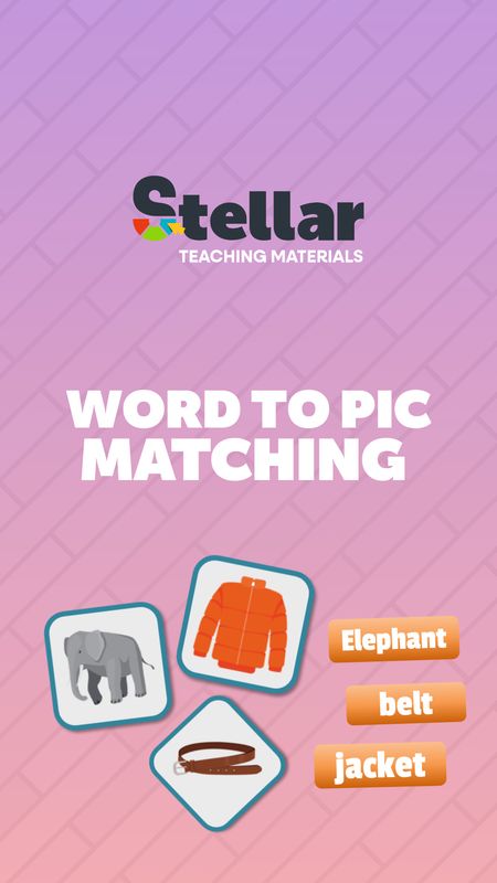 A1 Word to Picture Matching Game Pack