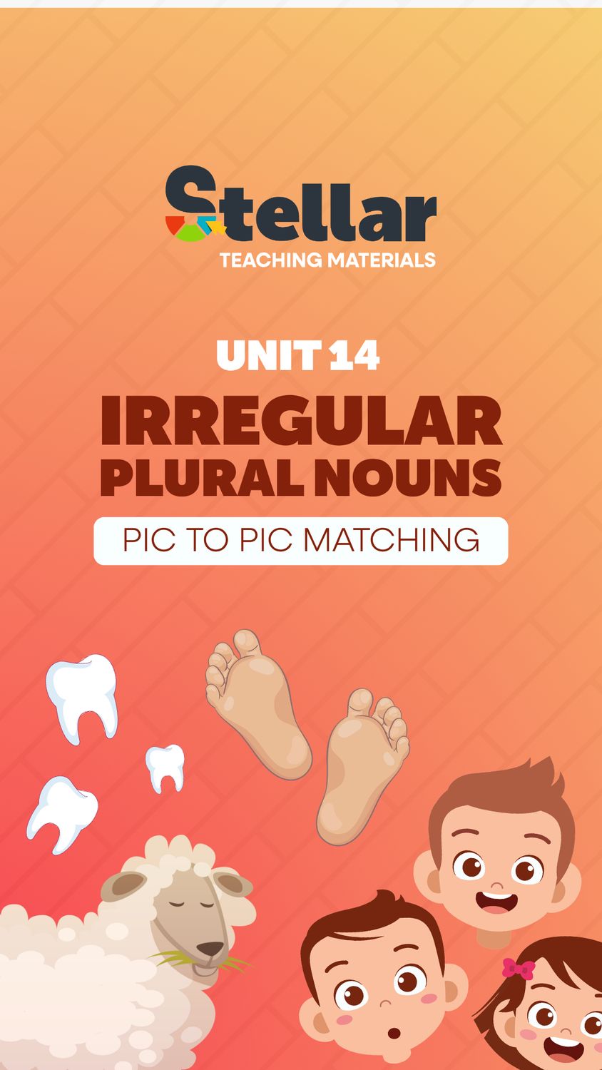Picture to Picture Matching Game: Plural Nouns