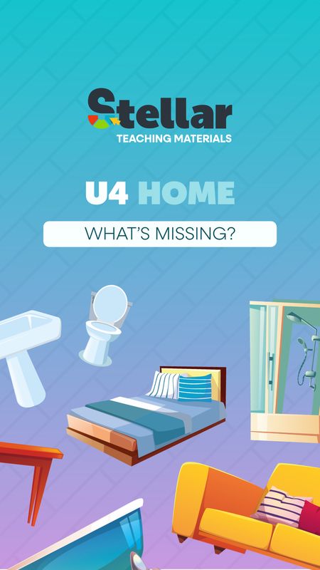 What's Missing Game: Home Objects + Rooms