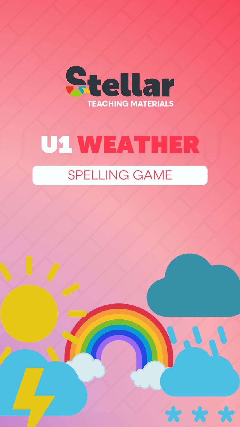 Spelling game: Weather