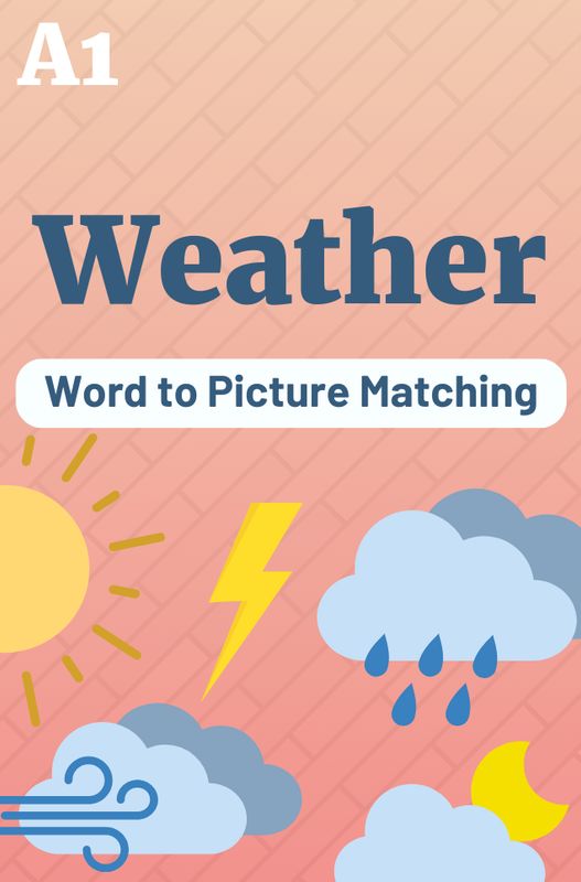 Word to Picture Matching Game: Weather