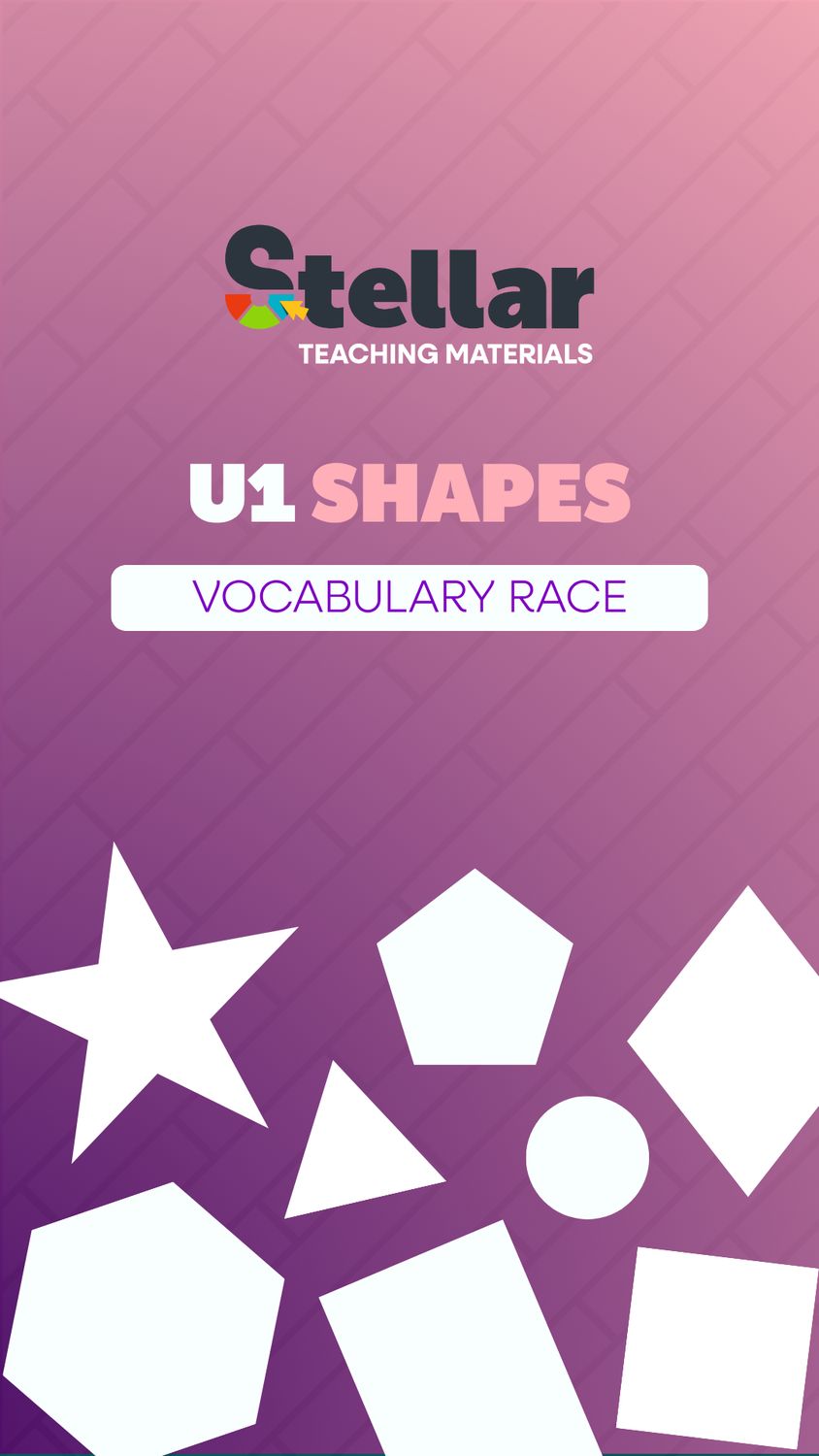 Vocabulary Race Game: Shapes