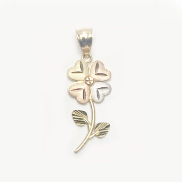 Tri-color flower charm
