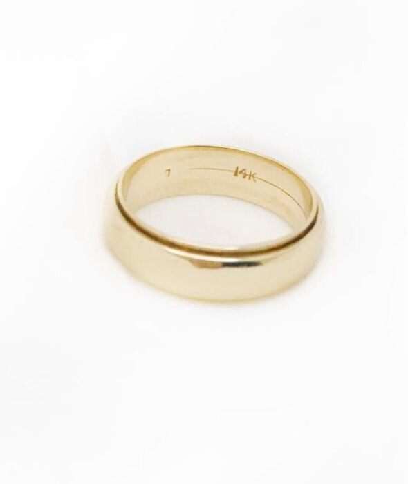 14K Yellow Gold Solid Wedding Band