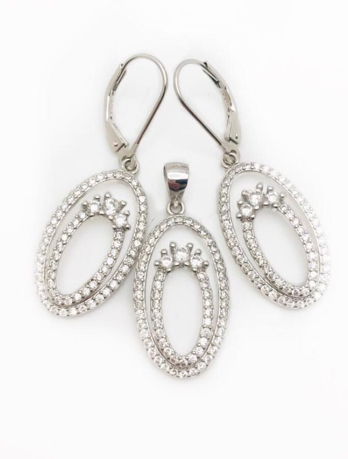 Silver( 925) Cubic Zirconias Set​