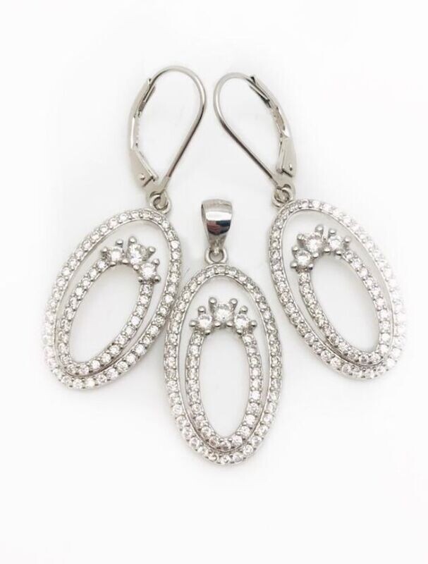 Silver( 925) Cubic Zirconias Set​