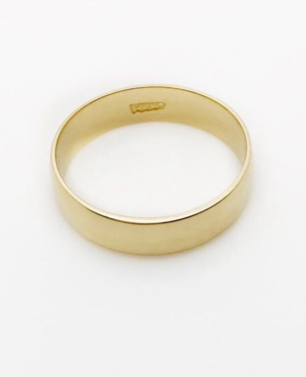 14K Yellow Gold Wedding Bands 4mm Size 7