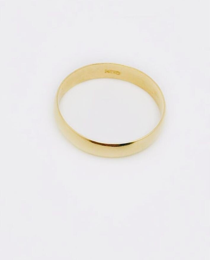 14K Yellow Gold Wedding Bands 3mm Size 9 1/2