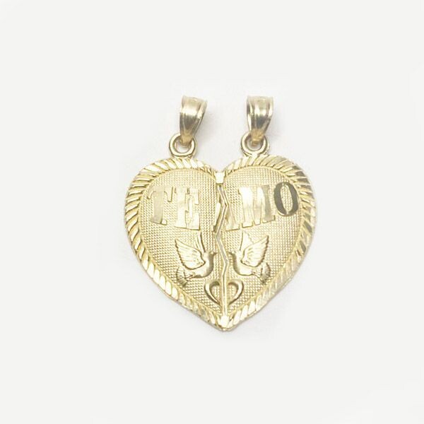 14 K Yellow Gold Heart Charm