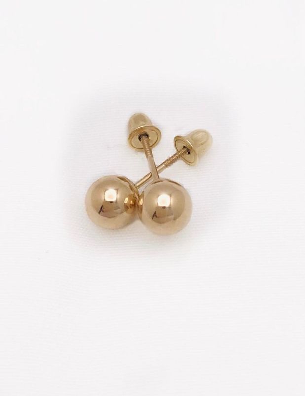 14 K Yellow Gold  3mm Stud Earrings