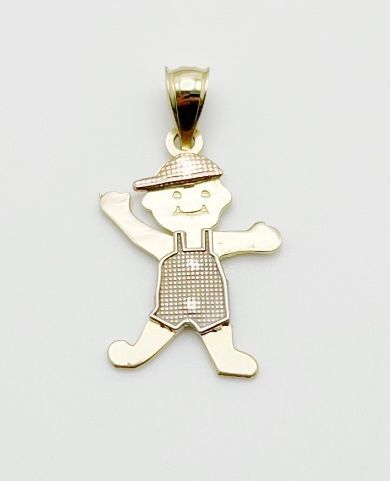 14K Gold Tri- Color  Boy and Girl Charms